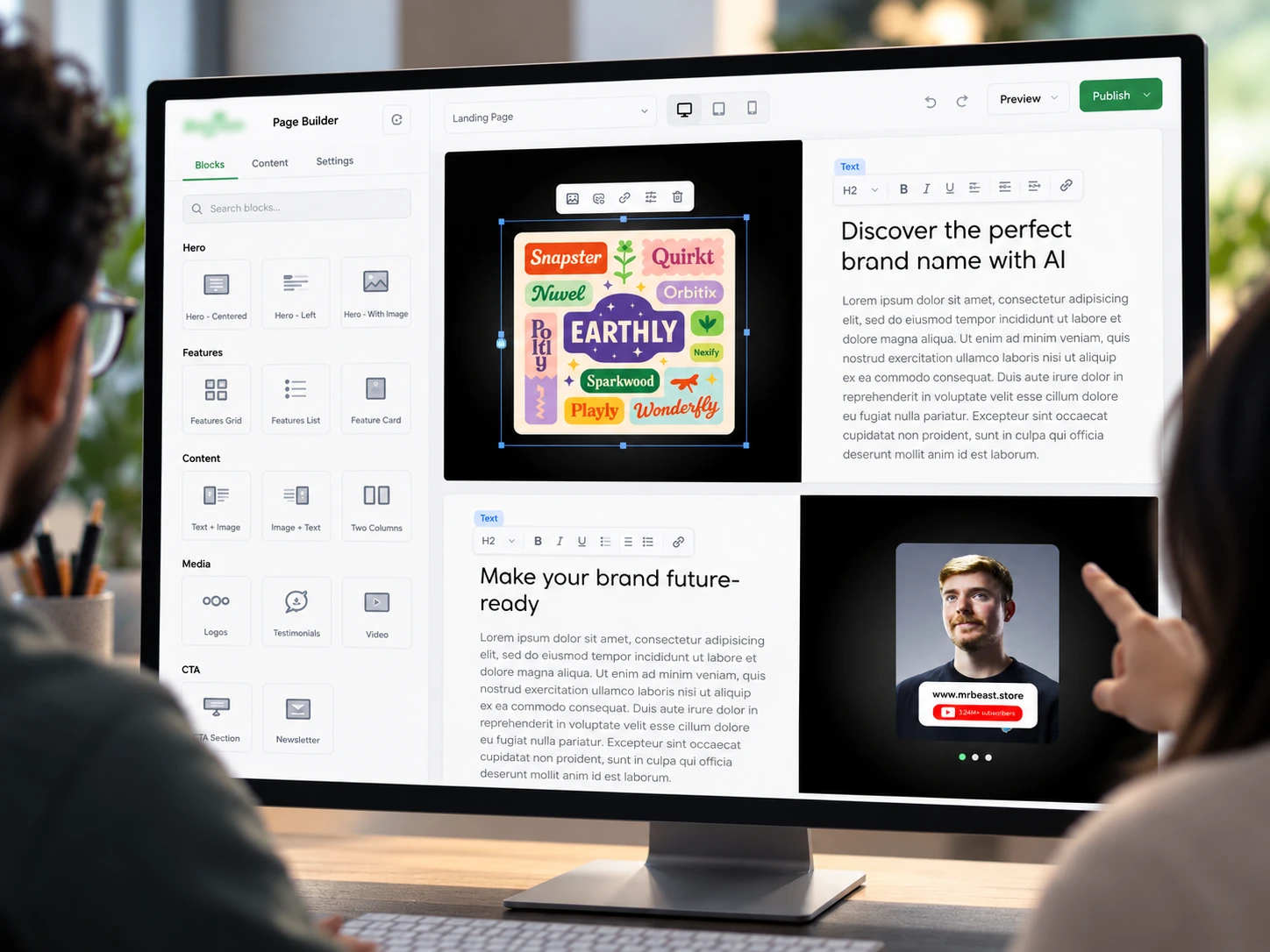 Block-Based Page Builder